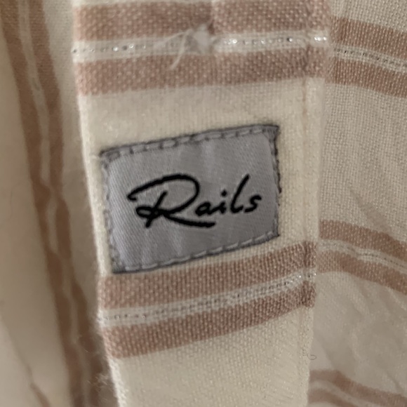 Rails Bonnie Sand Stripe button down - Picture 4 of 8